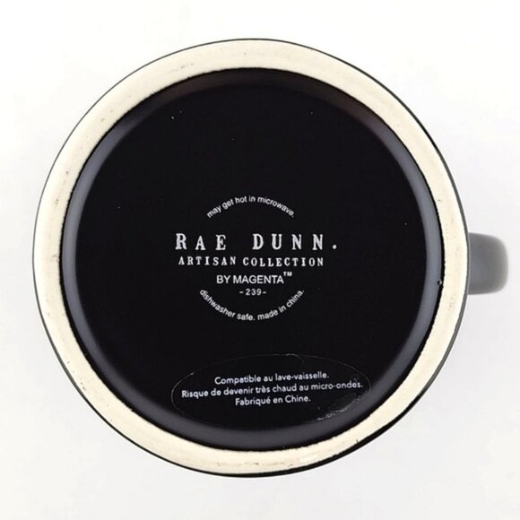 Rae Dunn Tall Black Beer Stein Mug White Large Letters Engraved BEER - Picture 7 of 9